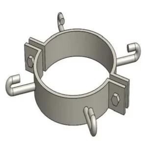 ABRAZADERA CON 4 GANCHOS DE FªGª 125MMX2"X1/4"
